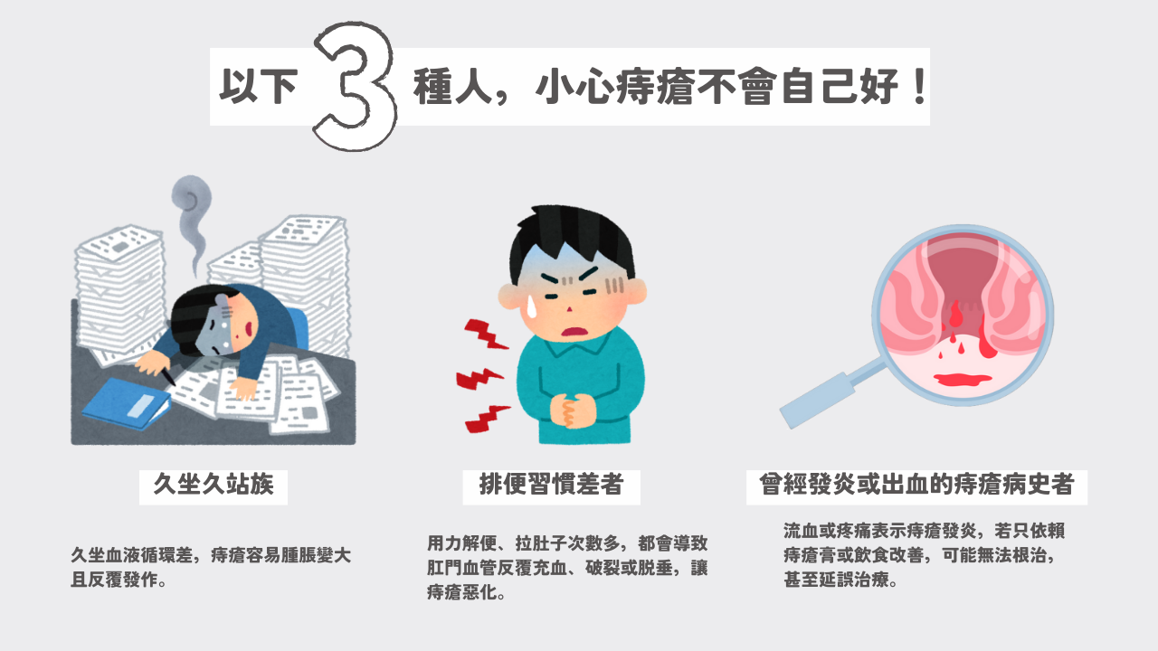 以下3種人，小心痔瘡不會自己好