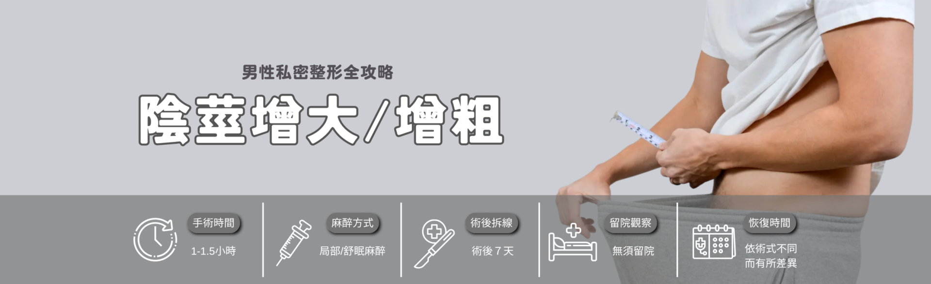 陰莖增長／陰莖增粗手術｜療程方式、恢復期與效果一次看懂