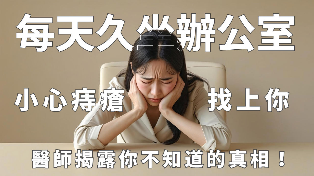 每天久坐辦公室痔瘡容易找上門？讓醫師為你接漏你不知道的真相！