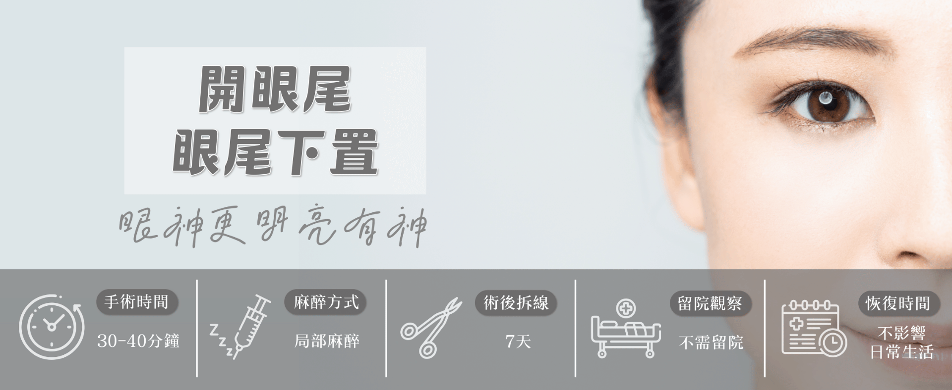 開眼尾/下置手術是什麼？什麼類型的人適合做這項手術？