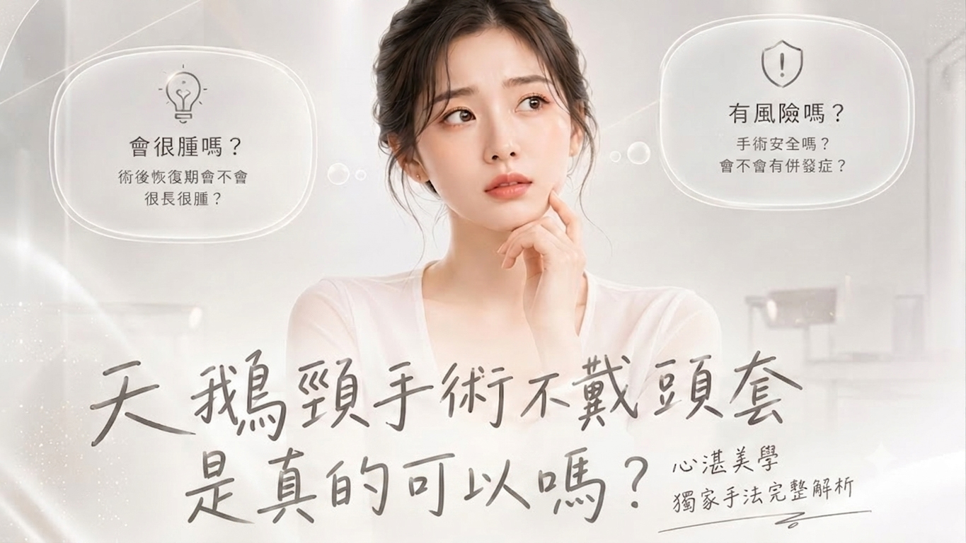 天鵝頸手術戴頭套是必要的嗎?心湛美學獨家止血技術術後免頭套